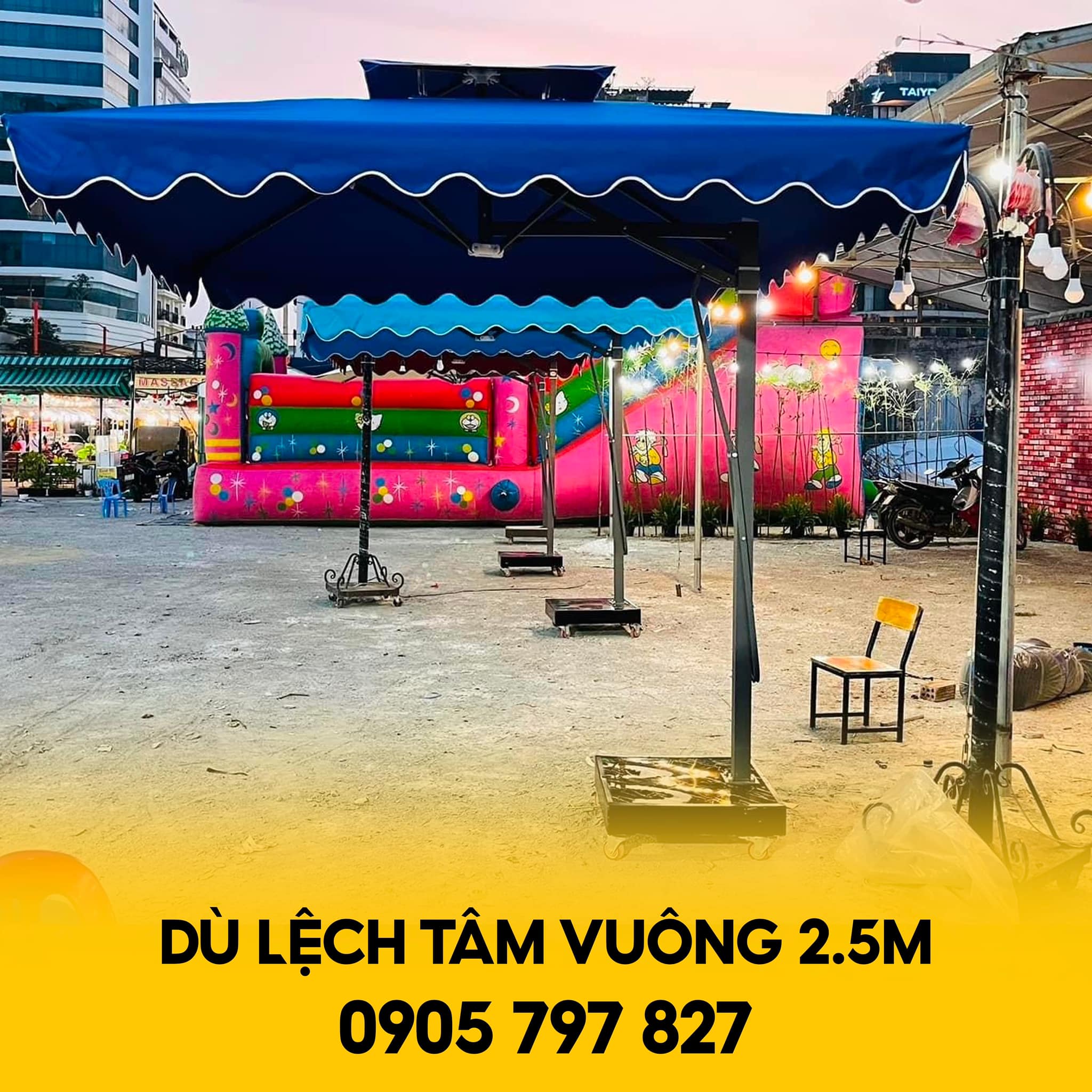 Mua dù che khổ lớn phục vụ hội chợ triển lãm tại Đà Nẵng – Bảo hành chính hãng