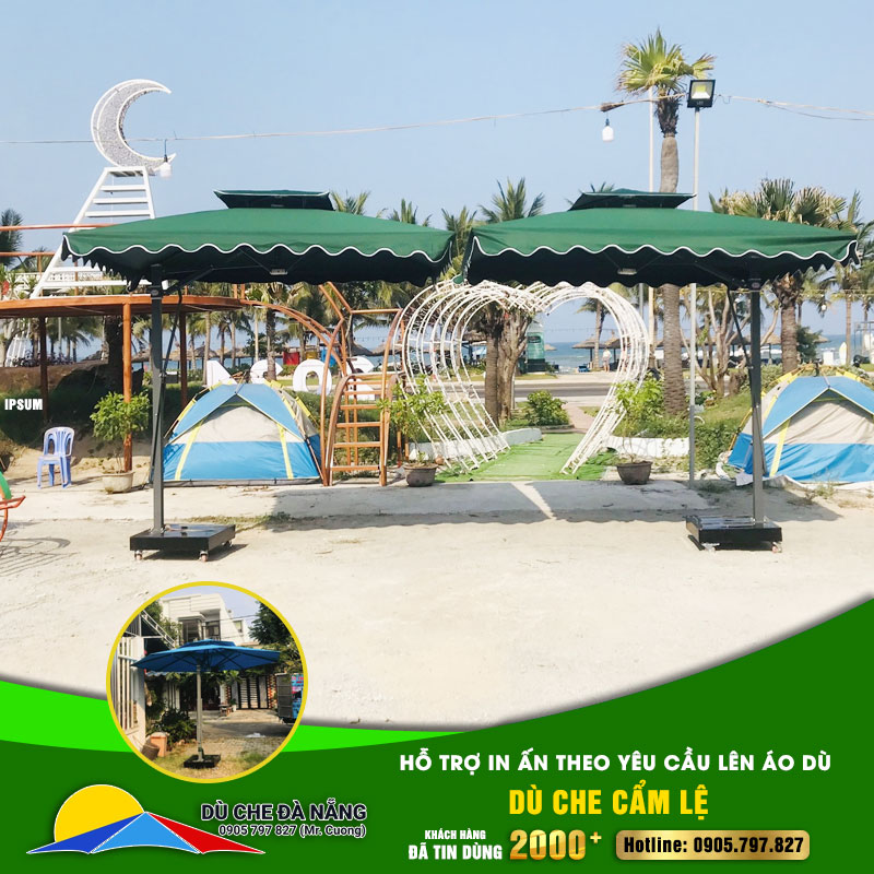 Dù che Cẩm Lệ: Đa dạng màu sắc – Hỗ trợ in ấn theo yêu cầu lên áo dù