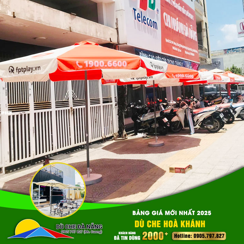 Dù che Hoà Khánh: Sản xuất, cung cấp hàng cao cấp – Bảng giá mới nhất 2025